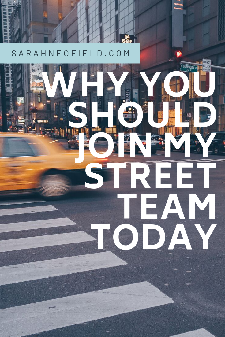 Why You Should Join My Street Team TODAY :)